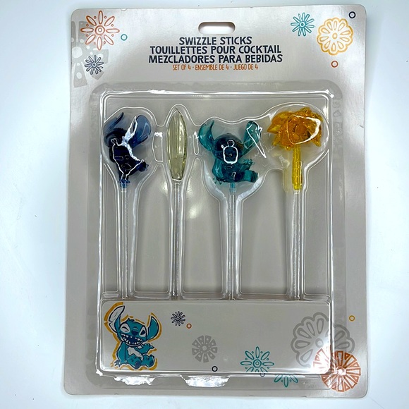 Disney Kitchen Lilo Stitch Swizzle Sticks Cocktail Stir Sticks Set Of 4 Lilo Stitch Poshmark